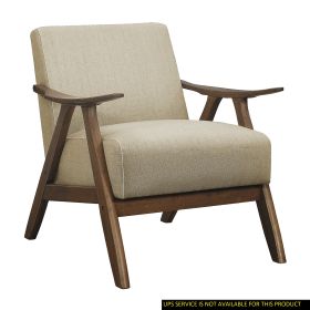 Modern Home Furniture Light Brown Fabric Upholstered Accent Chair