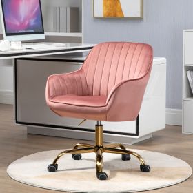 360° Pink Velvet Swivel Chair