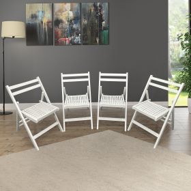 Furniture Slatted Wood Folding Chair