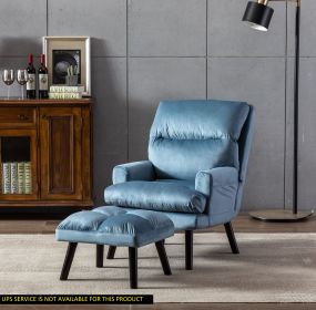 Soft Comfortable Accent Click Clack Chair with Ottoman