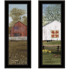 Trendy Decor 4U "Country Barns" Framed Wall Art,