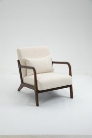 Mid Century Modern Accent Chair with Wood Frame,