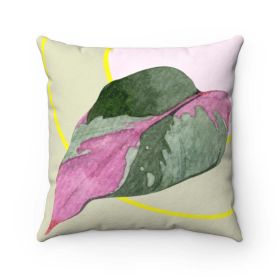 Leaf Square Pillow (size: 14" x 14")